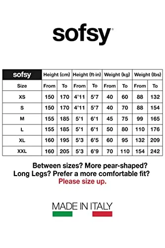 sofsy Suspender Black Tights for Women Plus Size [Made in Italy] 20 Den Sheer Pantyhose - Mock Garter Belt Nylons XL