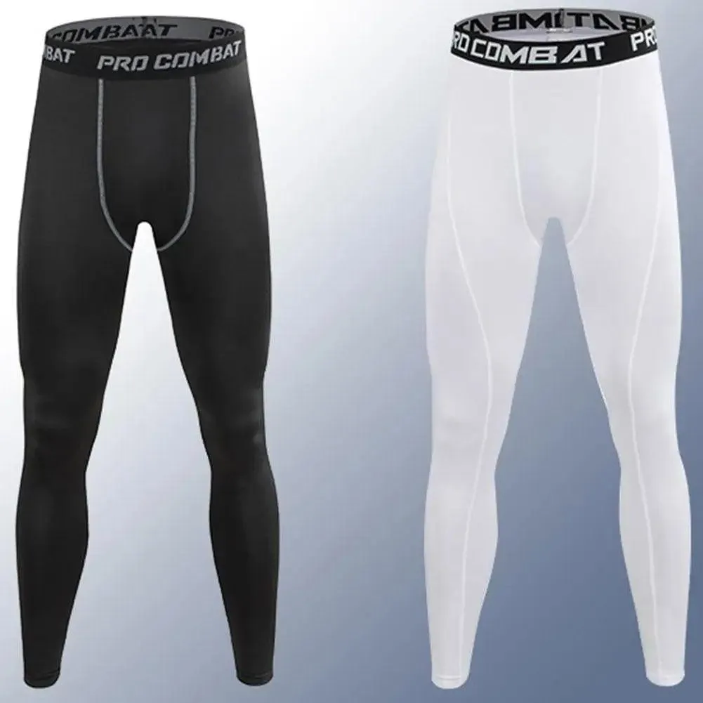 Sports Cycling Tight Pants Men'S Fitness Running Underlay Breathable Soft Fit Training Quick Drying Pants 1Pcs