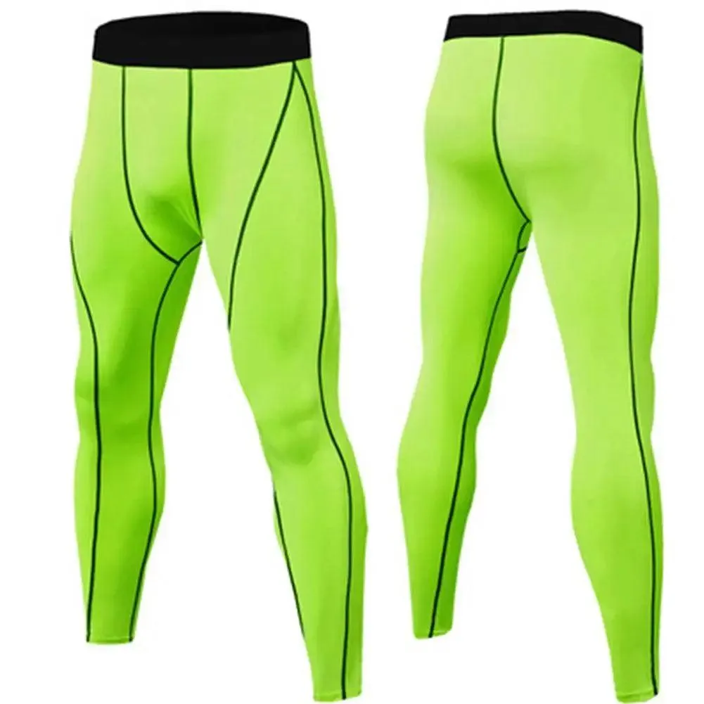 Sports Cycling Tight Pants Men'S Fitness Running Underlay Breathable Soft Fit Training Quick Drying Pants 1Pcs