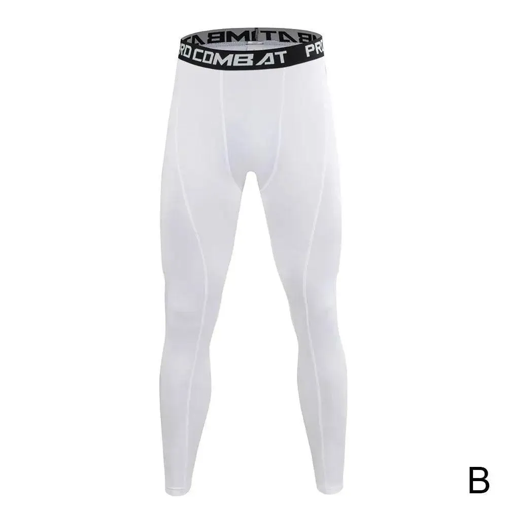 Sports Cycling Tight Pants Men'S Fitness Running Underlay Breathable Soft Fit Training Quick Drying Pants 1Pcs