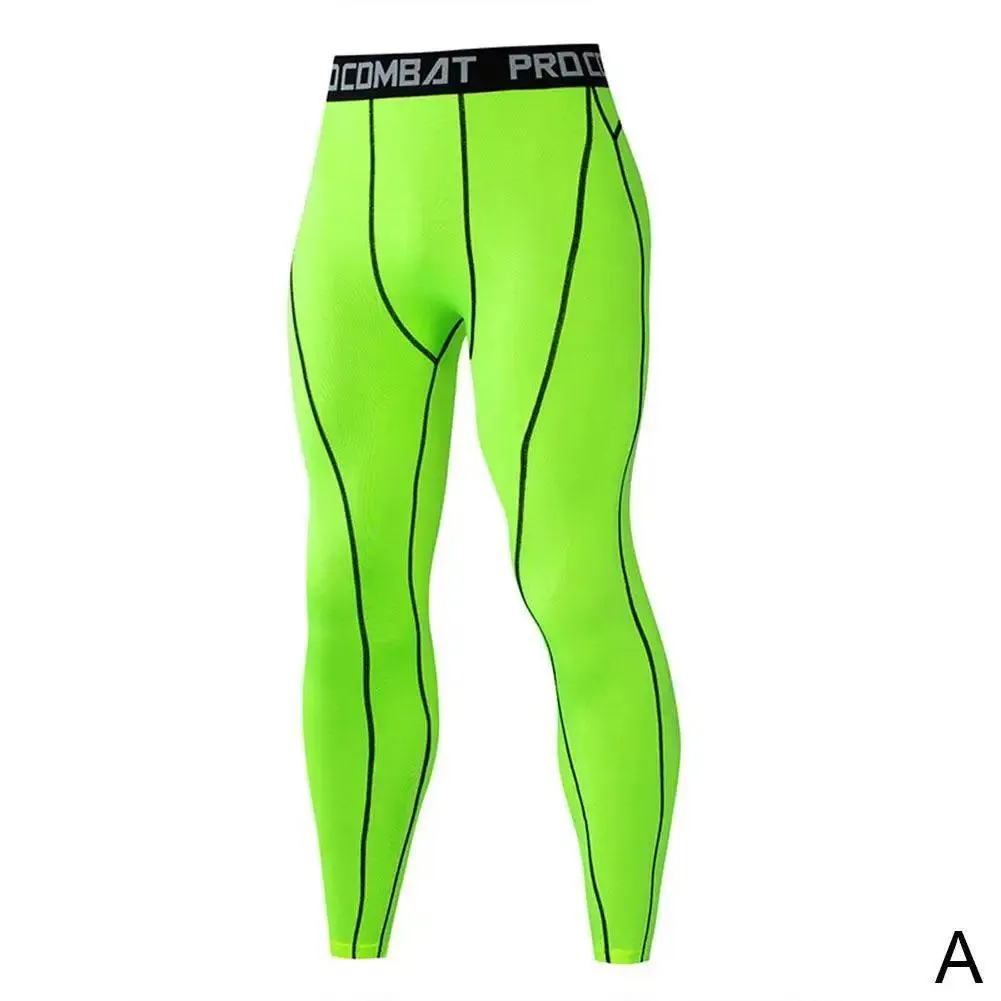 Sports Cycling Tight Pants Men'S Fitness Running Underlay Breathable Soft Fit Training Quick Drying Pants 1Pcs
