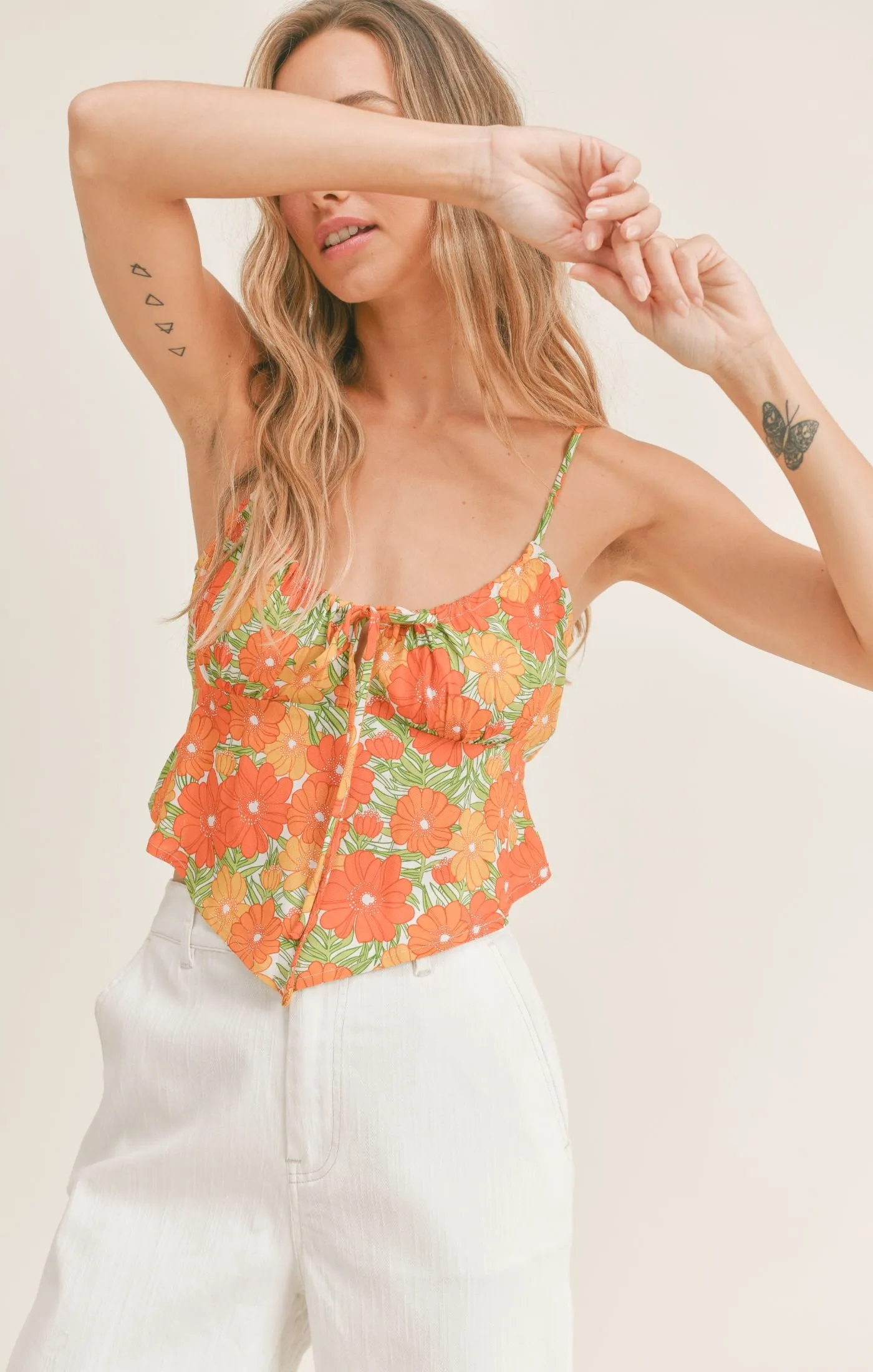 Summer Forever Tie Front Cami