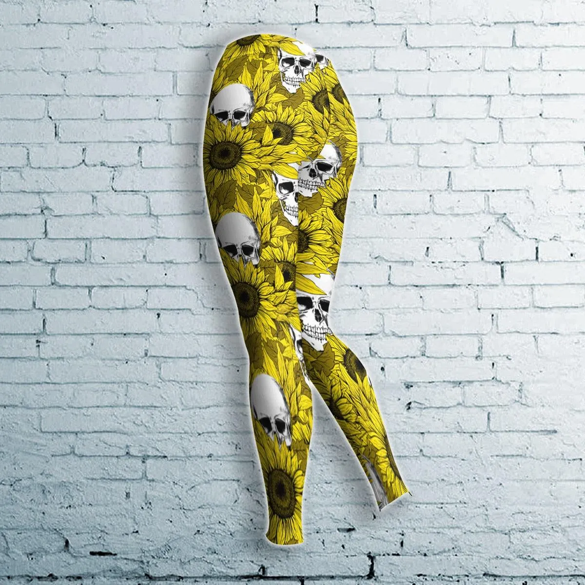 Sunflower Skull Combo Long Hoodie and Leggings