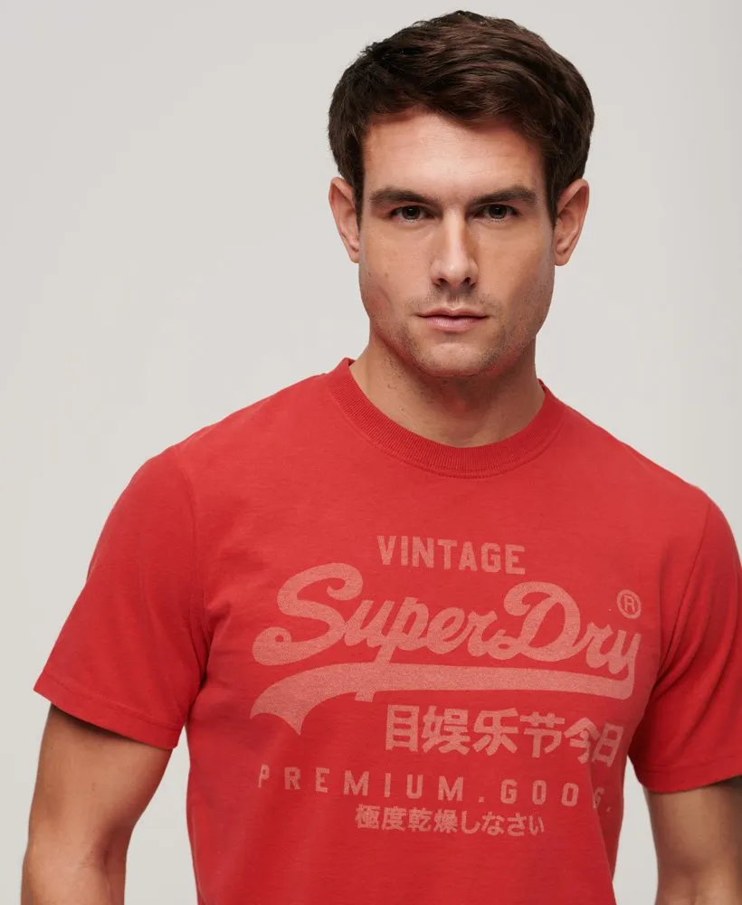 Superdry Vintage Logo Heritage T-Shirt - Ferra Red Marl