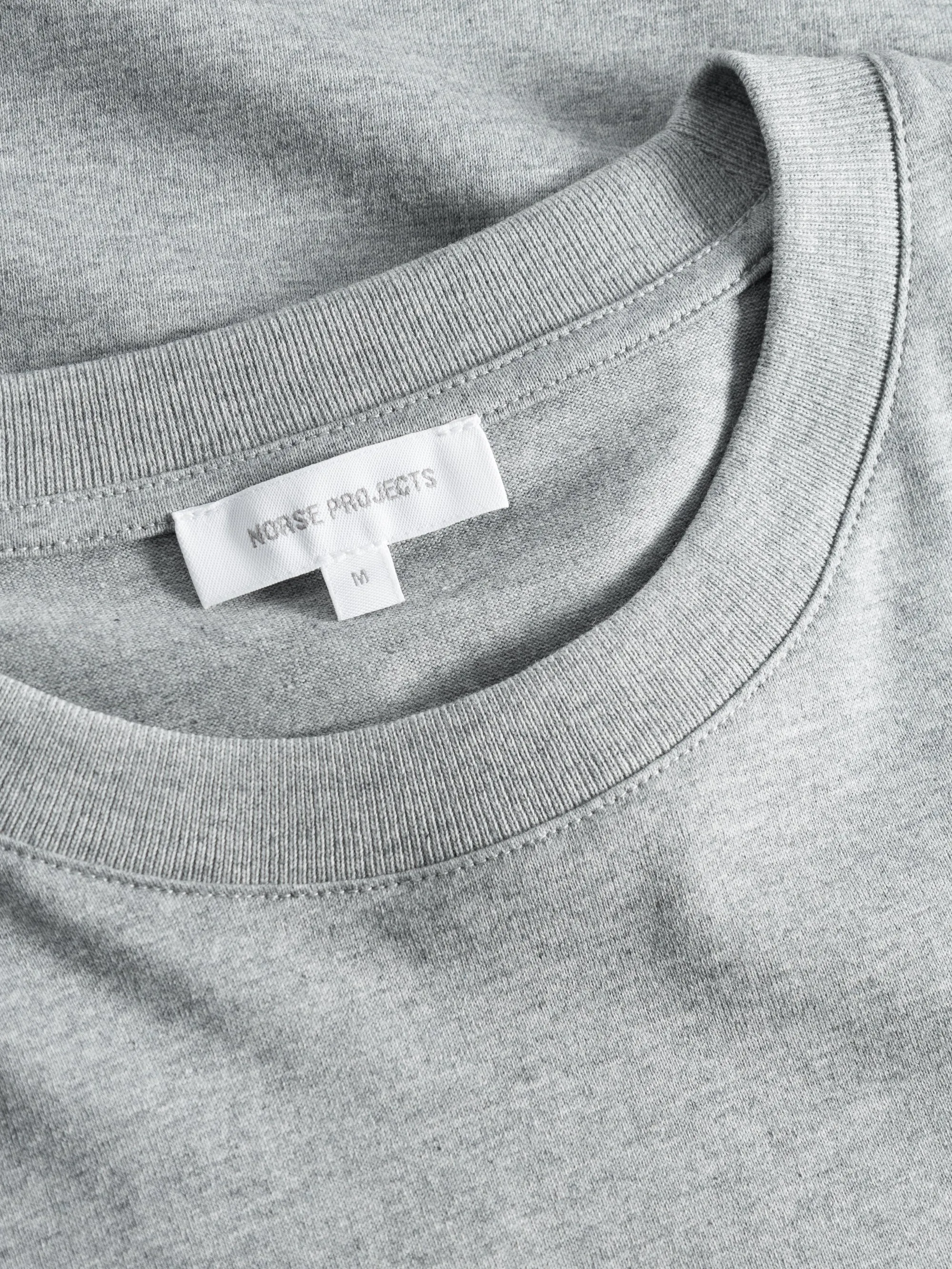 T-shirt in Cotone Organico Grigio Mélange