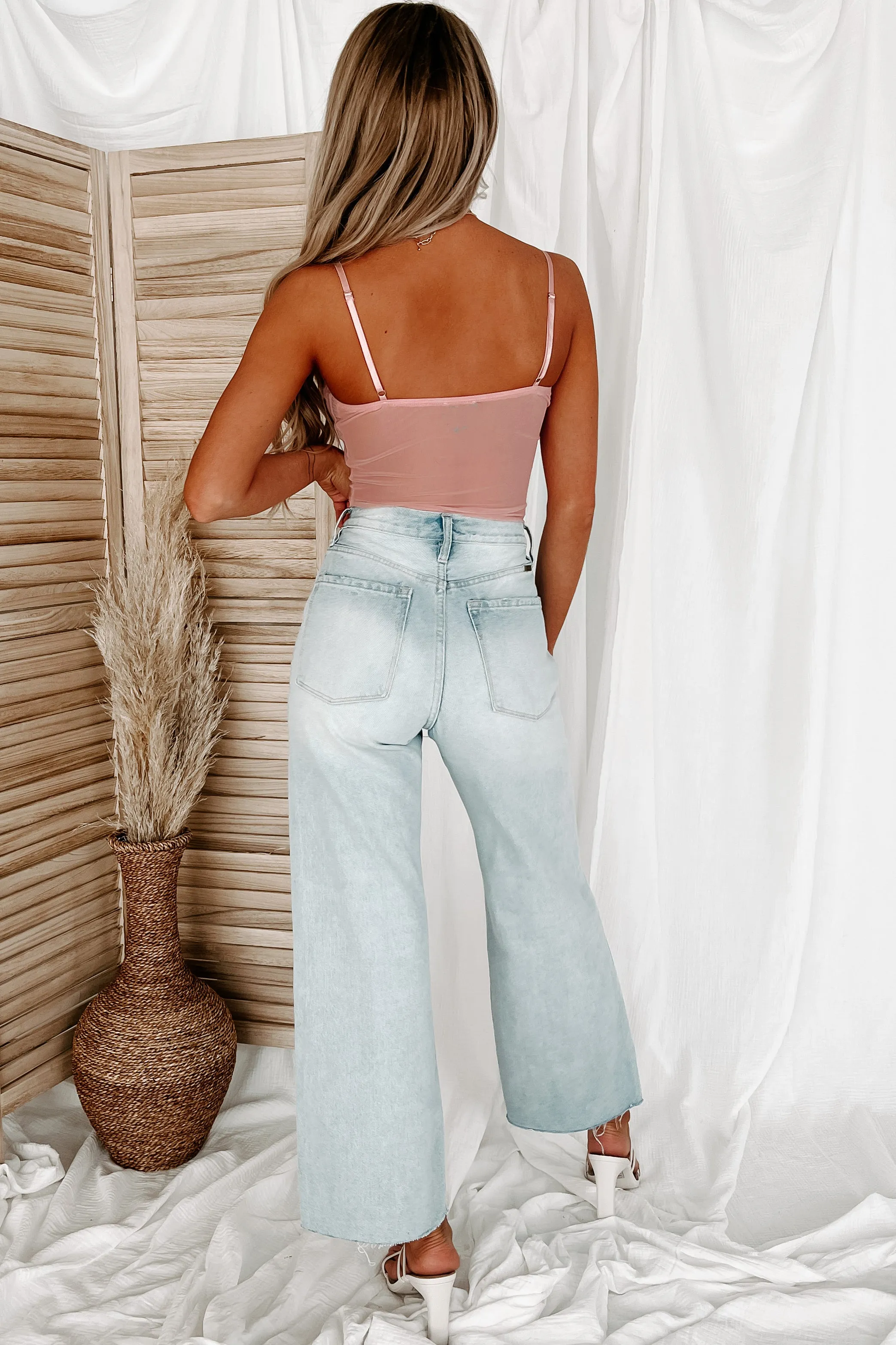 Tangled Feelings Web Mesh Bodysuit (Blush)