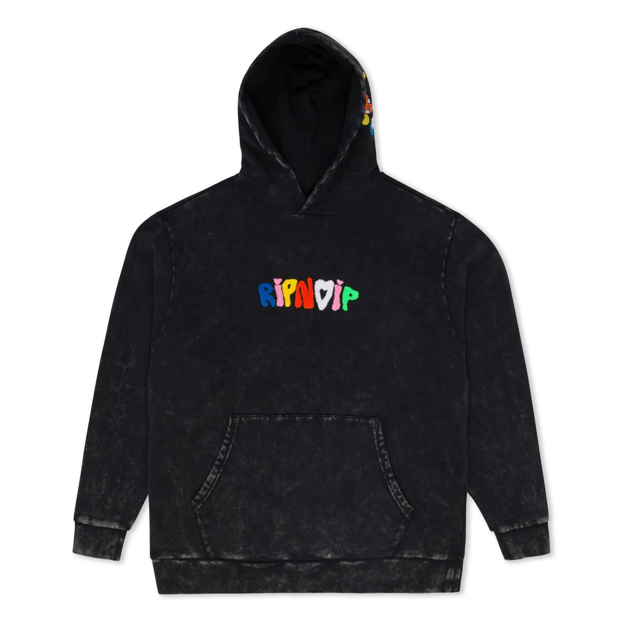 Taste The Rainbow Hoodie (Black Mineral Wash)
