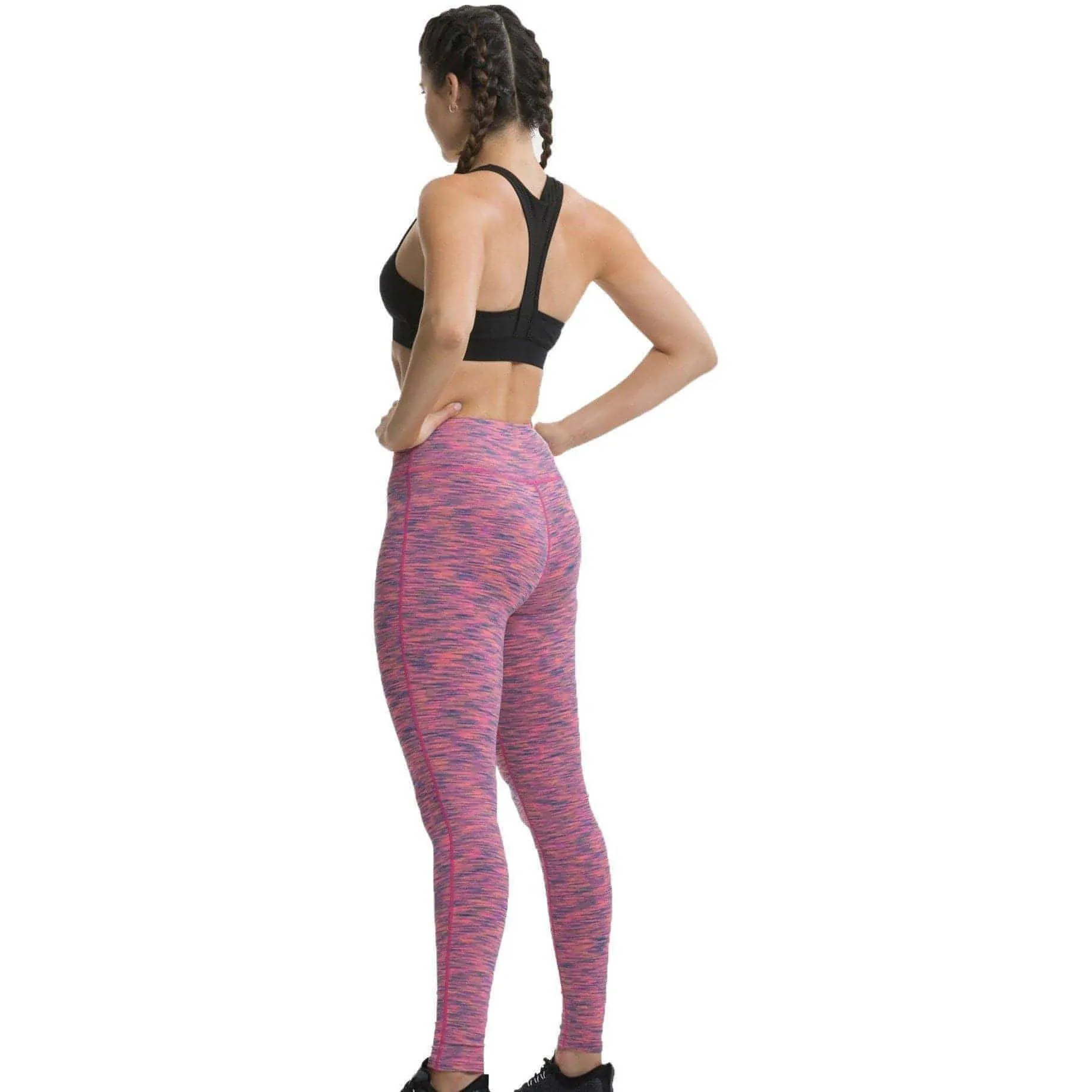 TCA SpaceKnit Premium Womens Long Running Tights - Pink