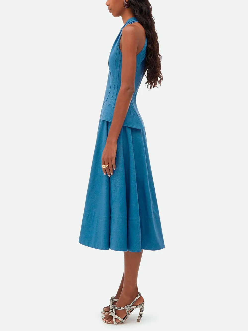 Textured cotton dress