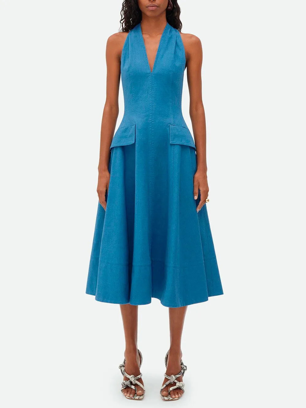 Textured cotton dress