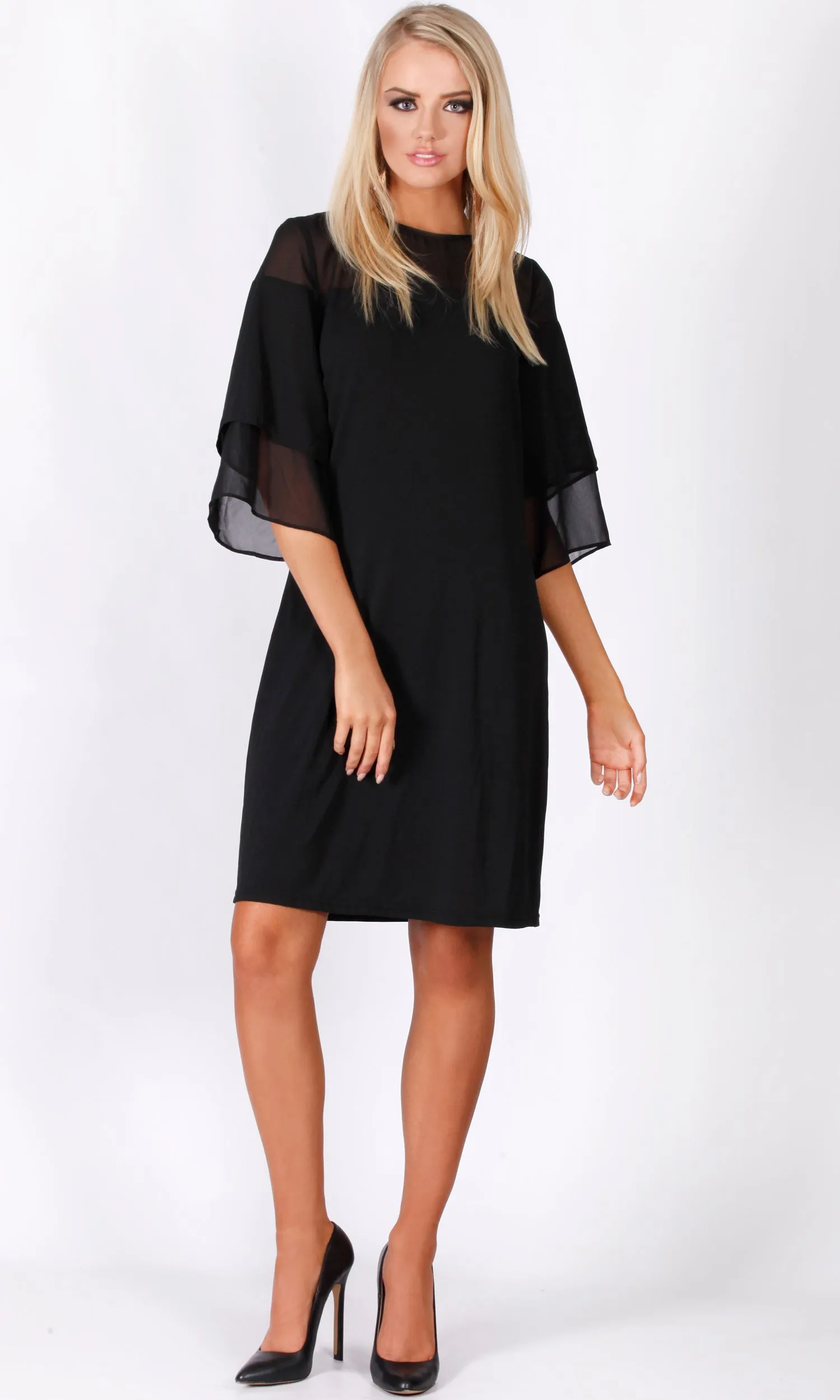 TG2502TB Sheer Chiffon Shift Dress (Pack)