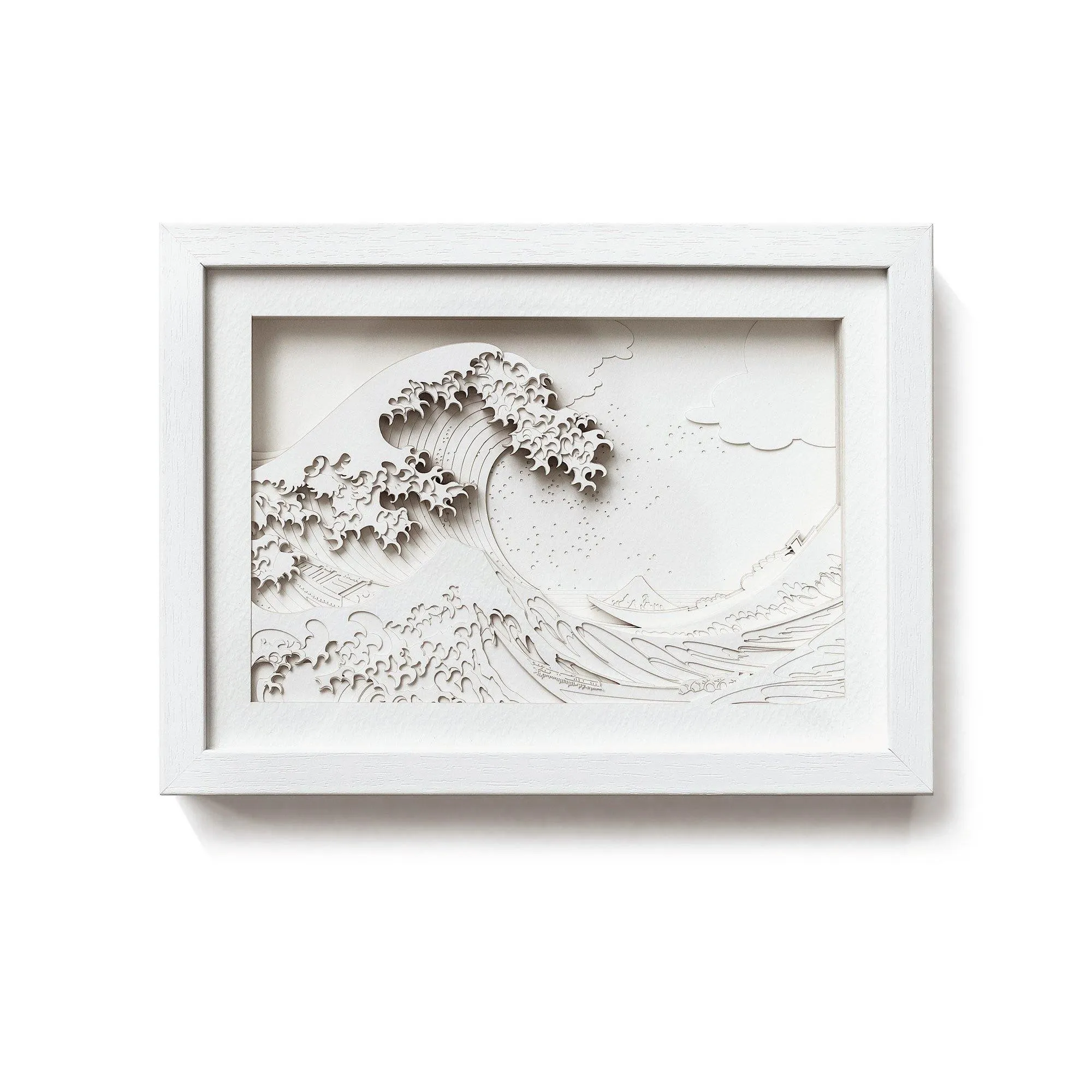 The Great Wave off Kanagawa, Paper Art  IDEAL GIFTS A5 Frame