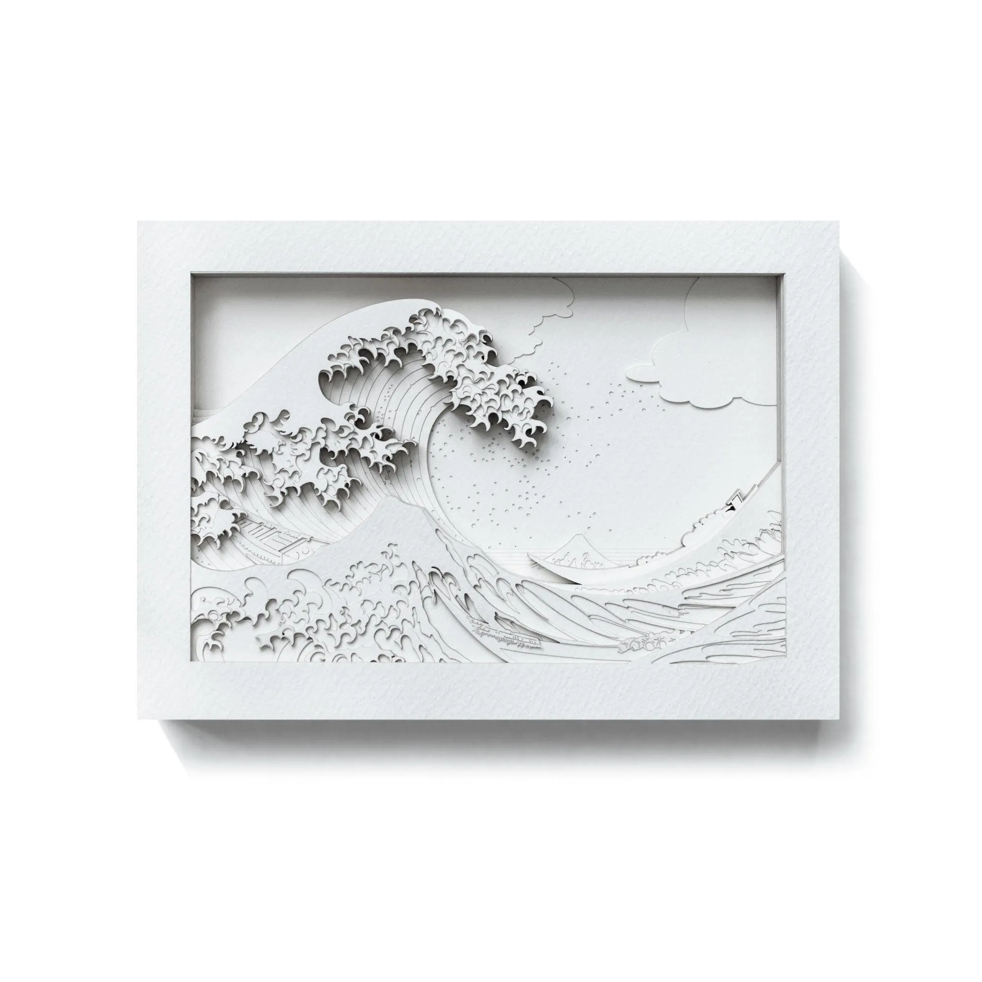 The Great Wave off Kanagawa, Paper Art  IDEAL GIFTS A5 Frame
