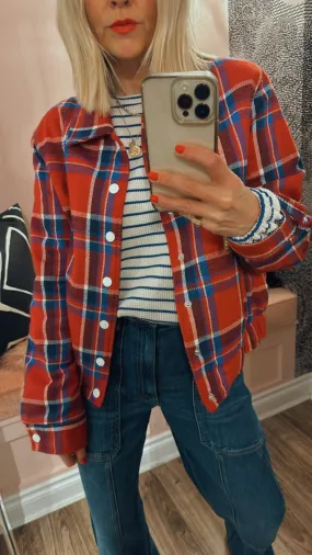 'The Happy Camper' Plaid Jacket
