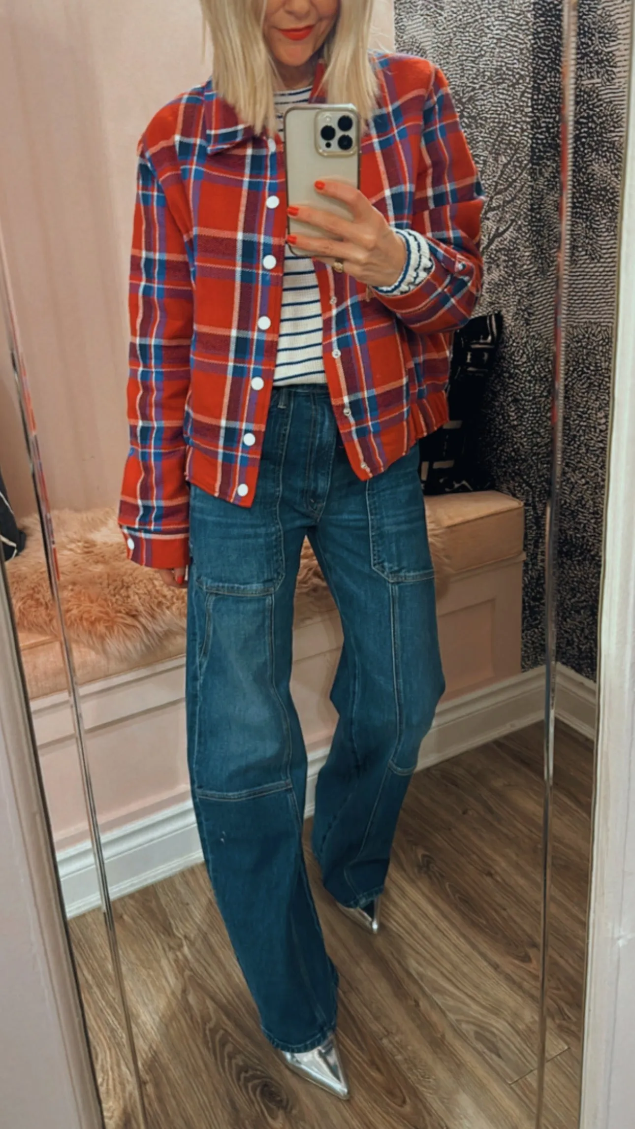 'The Happy Camper' Plaid Jacket