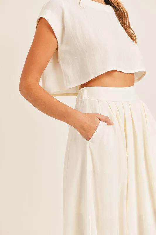 This Is Bliss Cream Midi Skirt