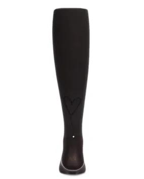 tights opaque sweet heart flocked