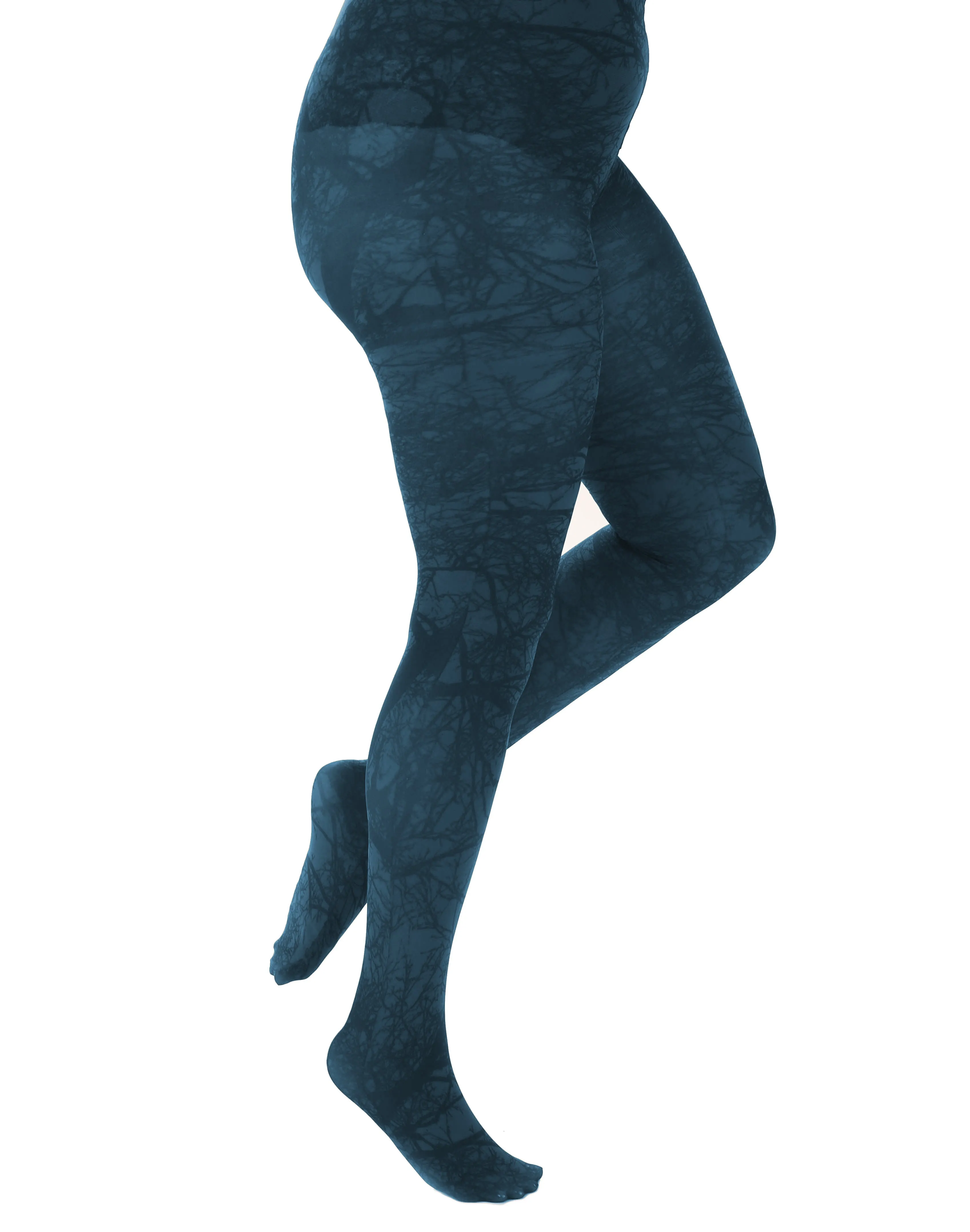 Tree Printed Curvy Super Stretch Tights