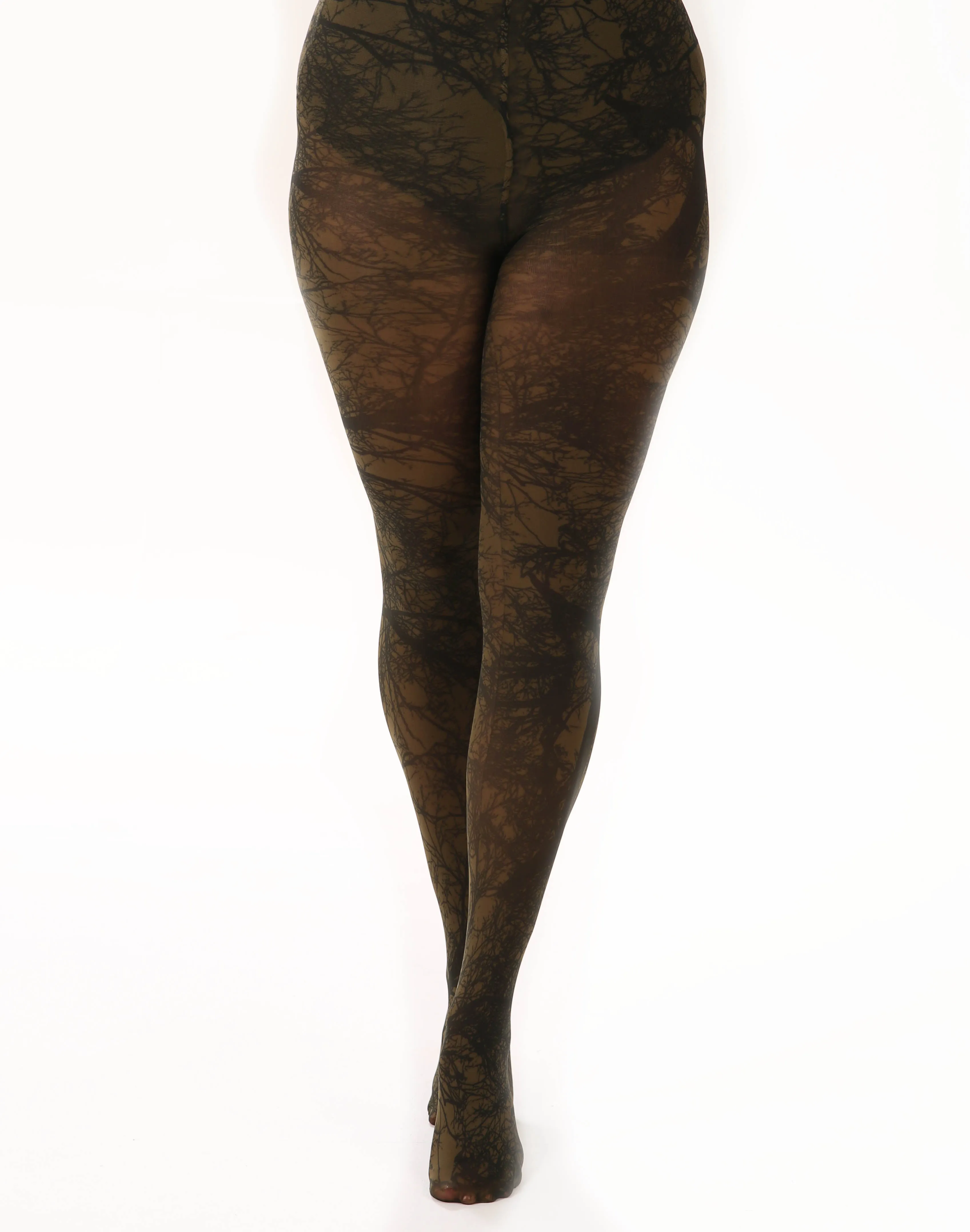 Tree Printed Curvy Super Stretch Tights