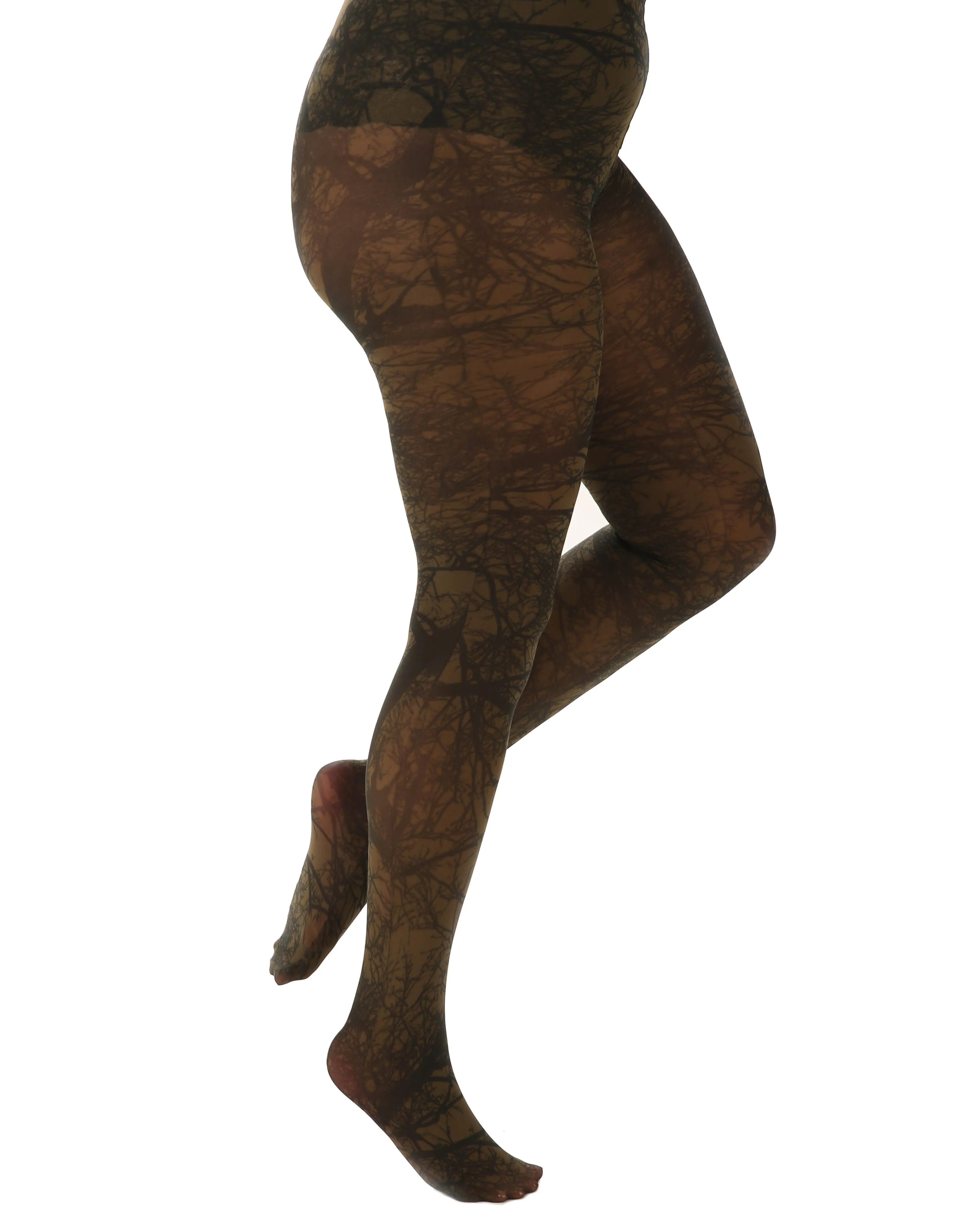 Tree Printed Curvy Super Stretch Tights