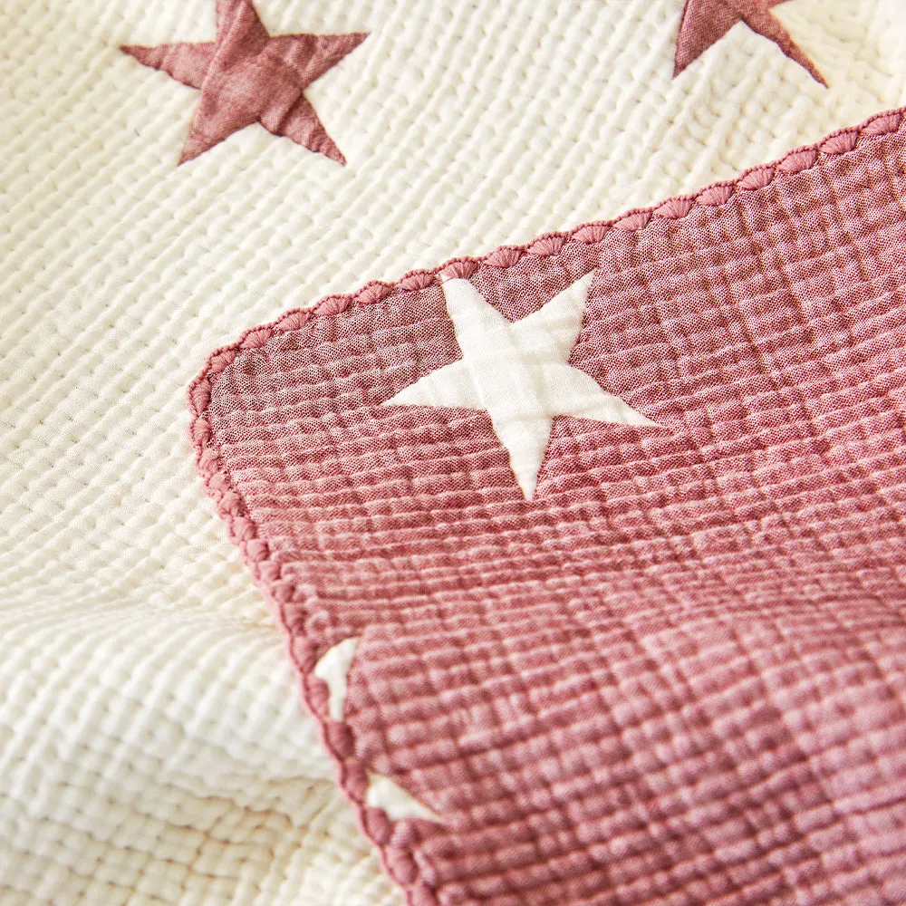 Triple Layer Modal Blanket in Pink & Star
