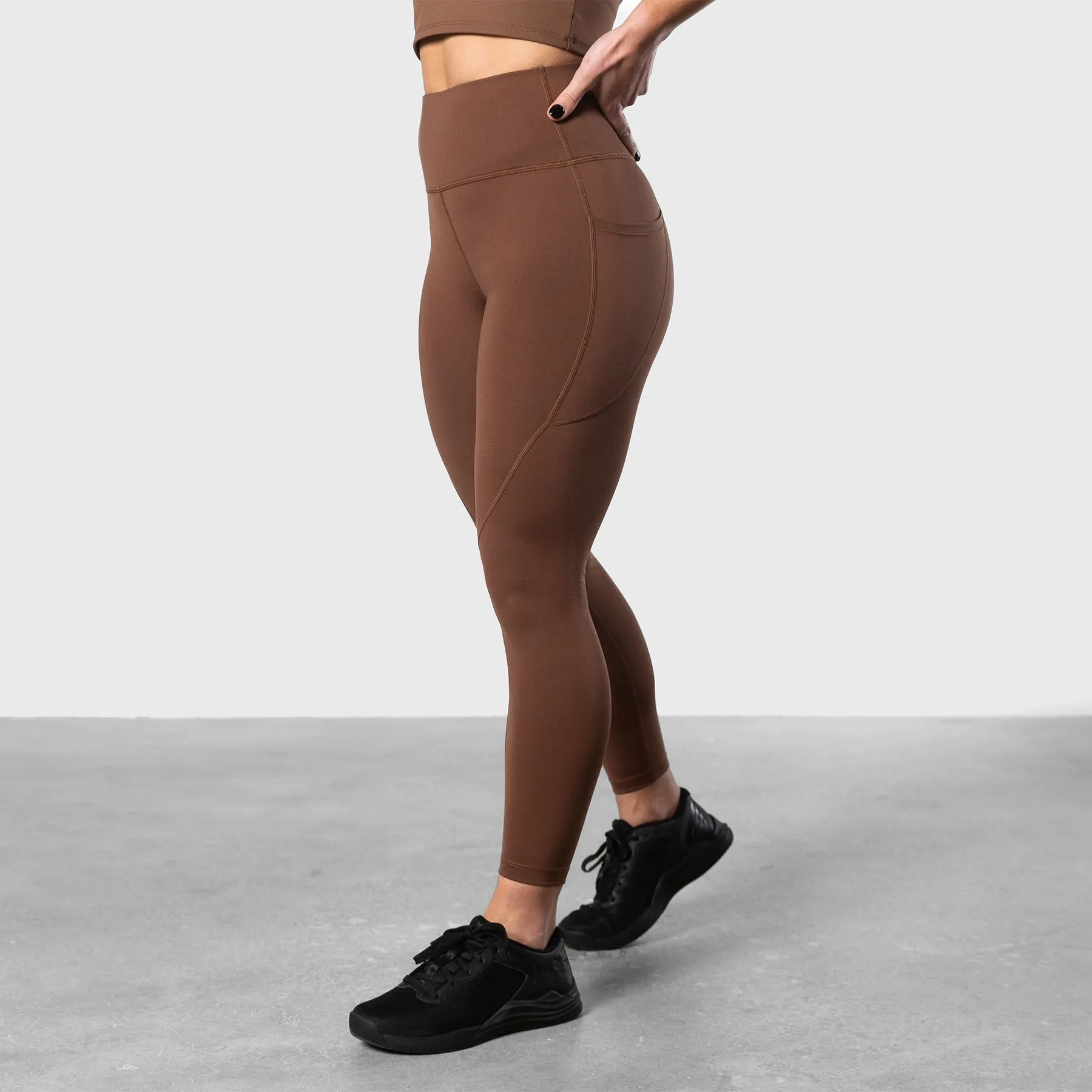 TWL - WOMEN'S ENERGY HIGH WAISTED 7/8TH TIGHTS - WALNUT
