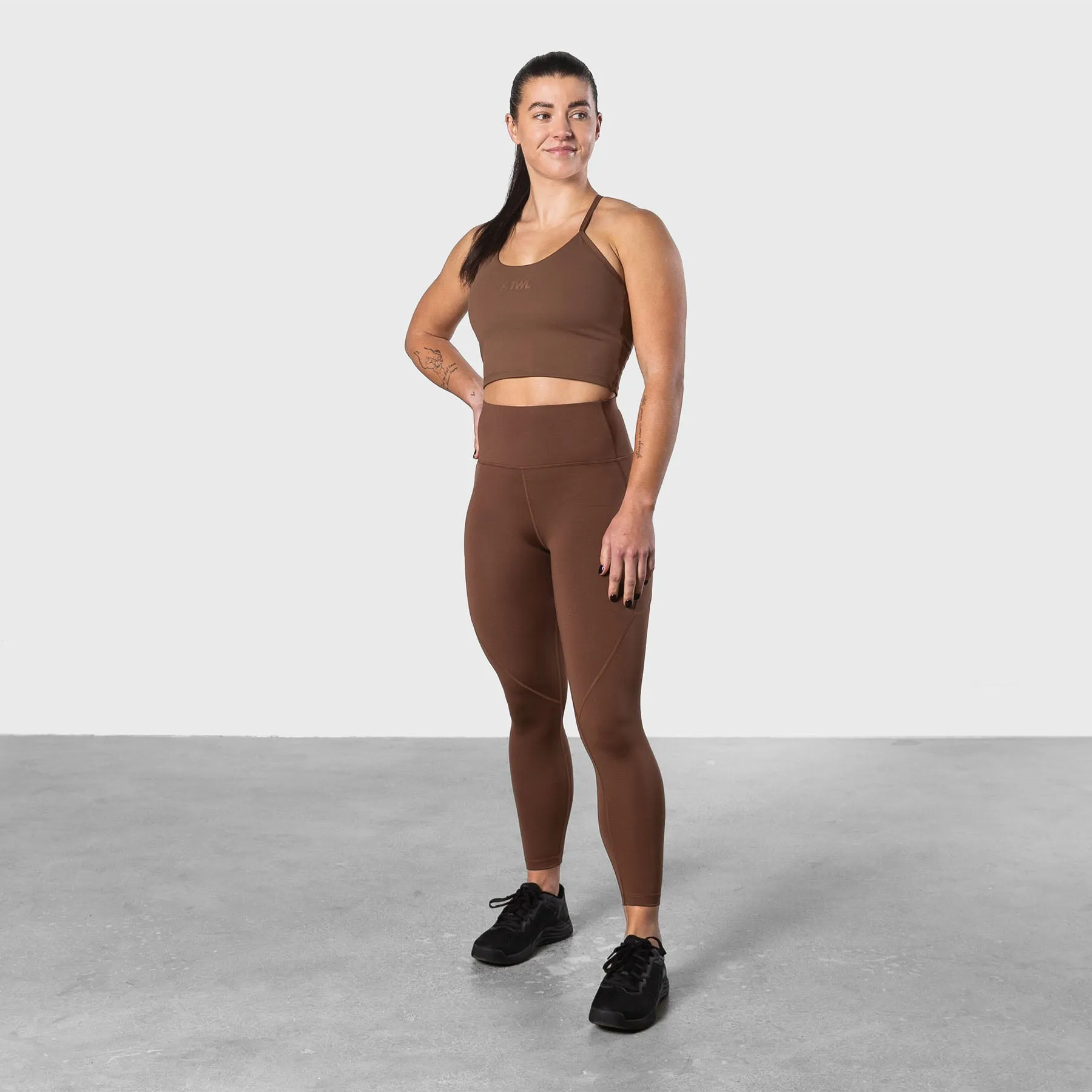 TWL - WOMEN'S ENERGY HIGH WAISTED 7/8TH TIGHTS - WALNUT