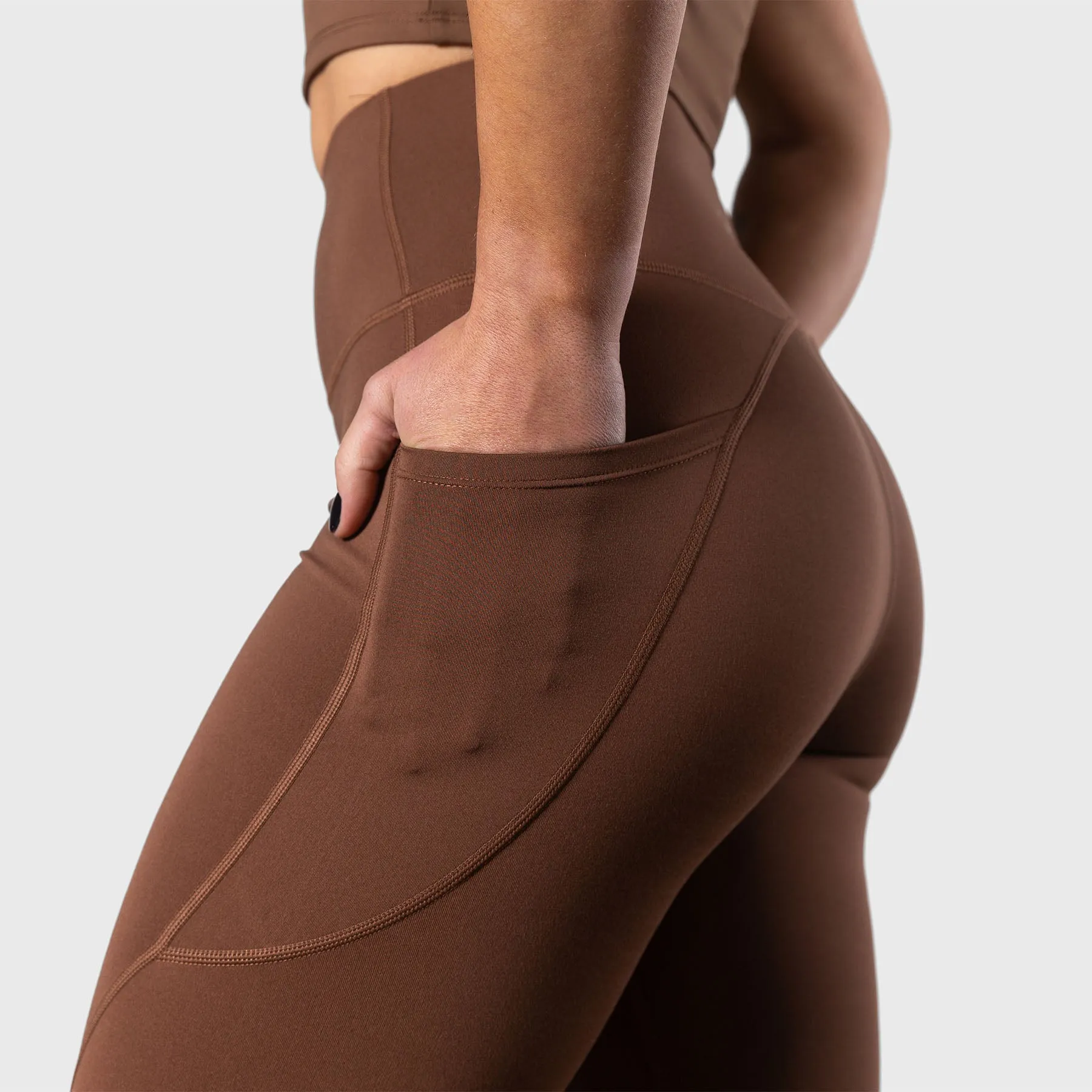 TWL - WOMEN'S ENERGY HIGH WAISTED 7/8TH TIGHTS - WALNUT