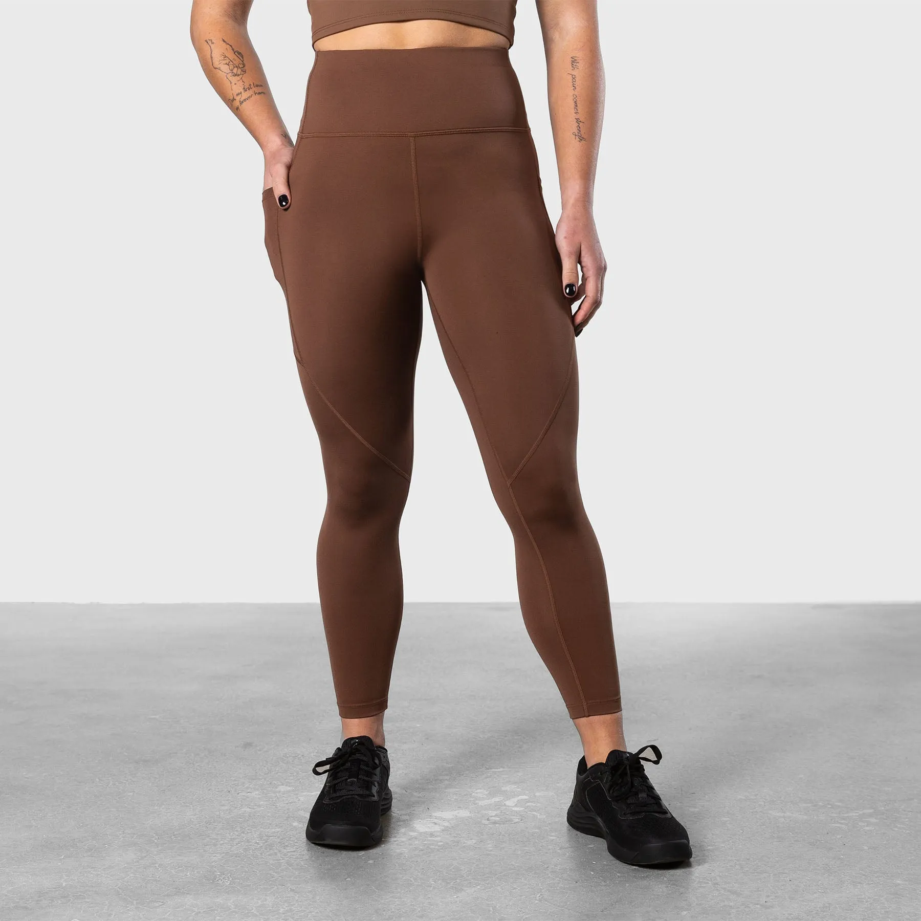 TWL - WOMEN'S ENERGY HIGH WAISTED 7/8TH TIGHTS - WALNUT
