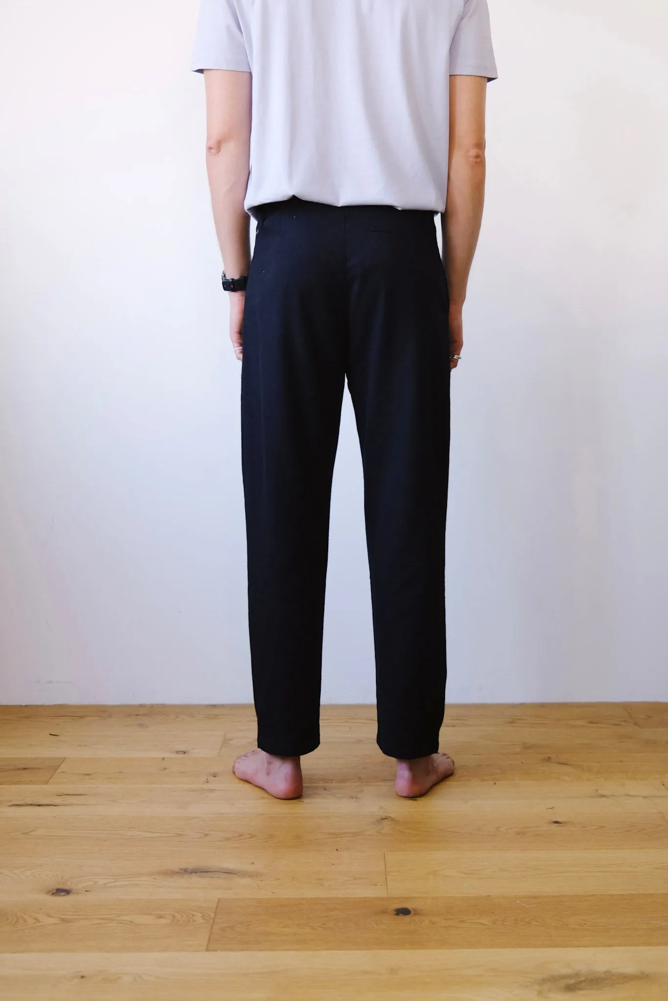 unisex flannel pants - relaxed - black