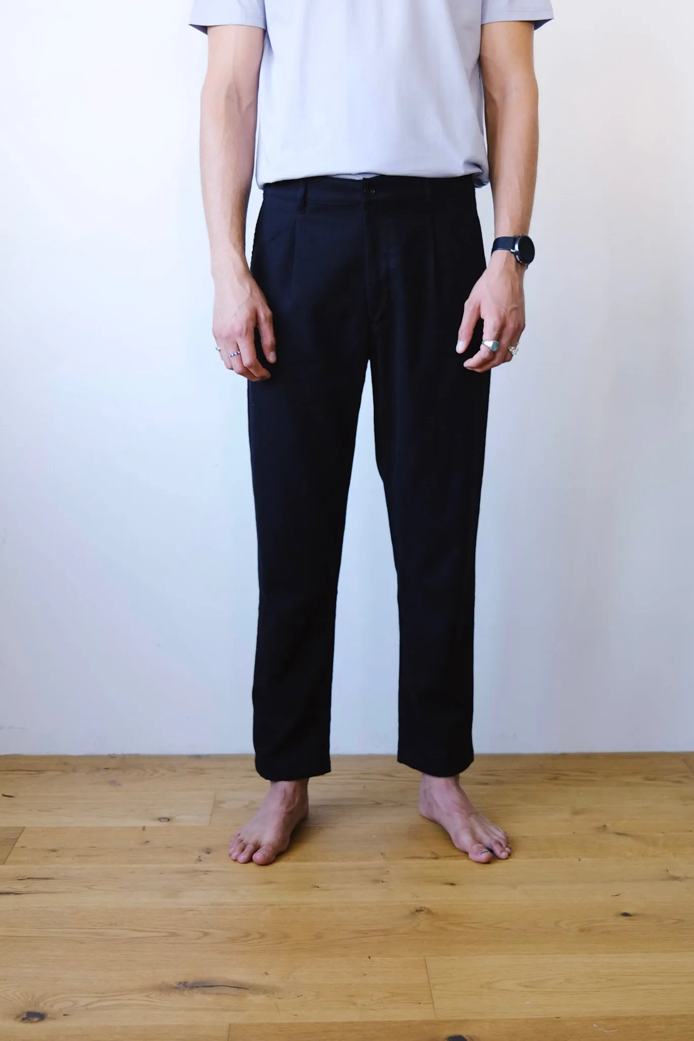 unisex flannel pants - relaxed - black