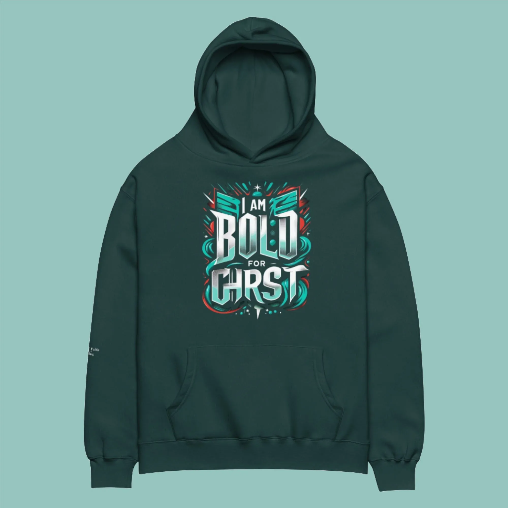 Unisex oversized hoodie Im Bold For Christ