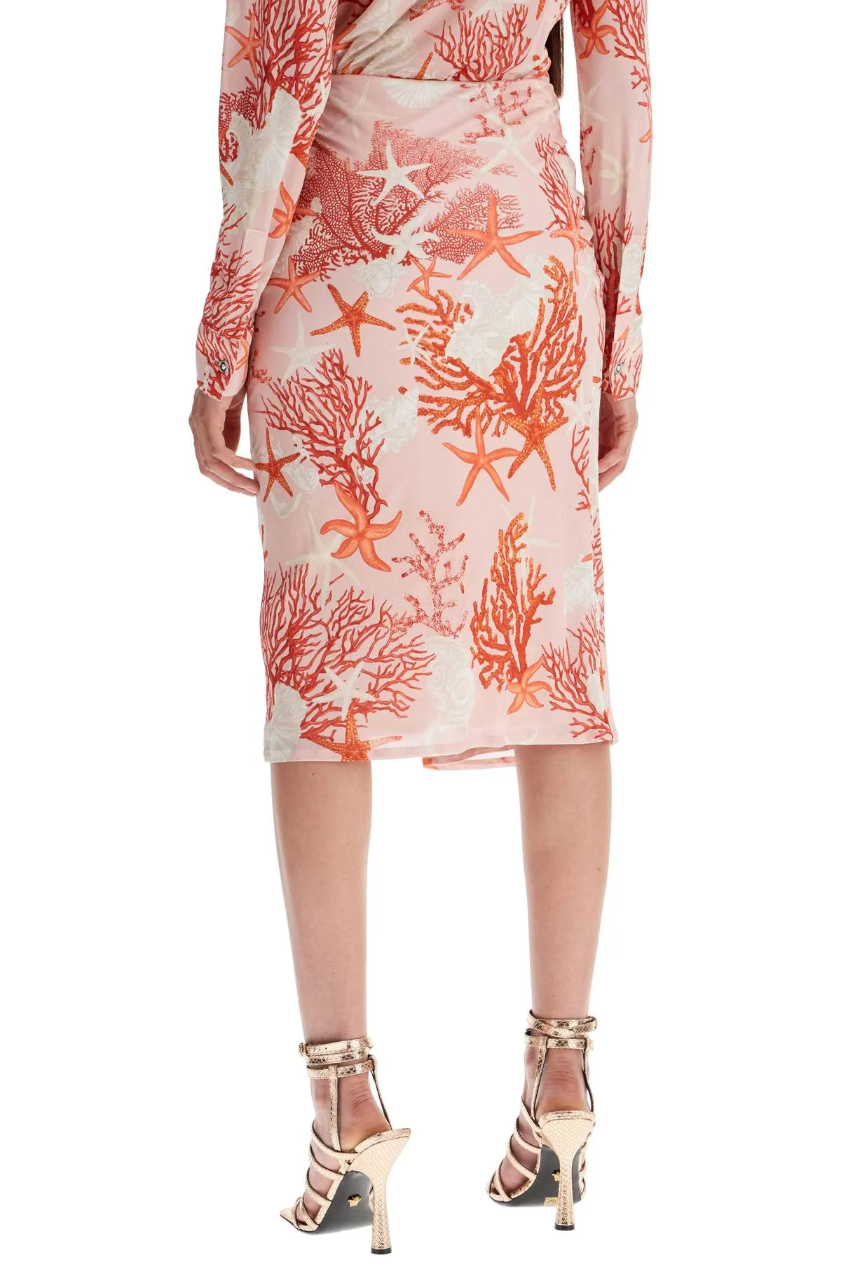 Versace Baroque Sea Jersey Skirt
