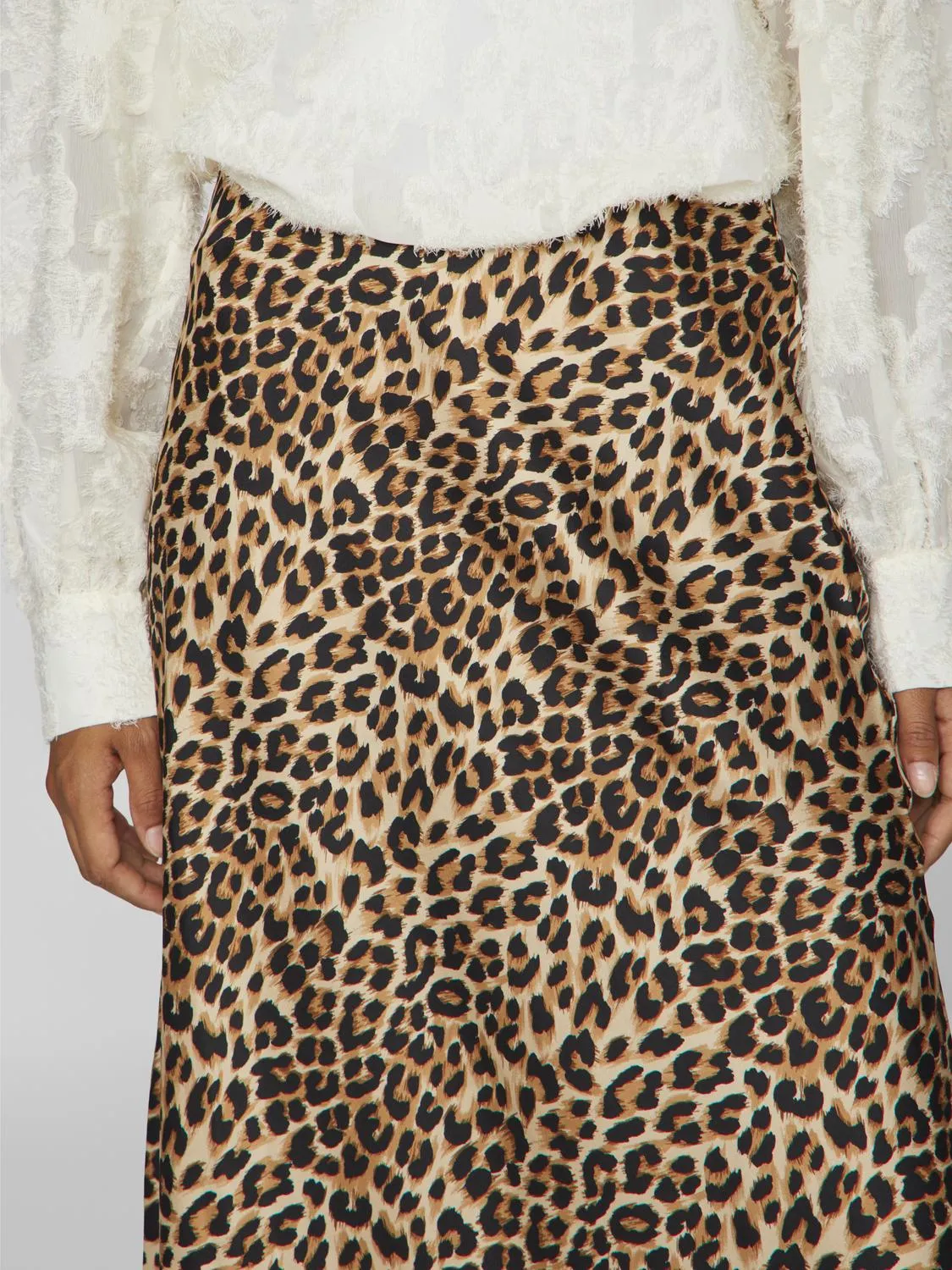 VIELLETTE Midi Skirt - Caramel Café