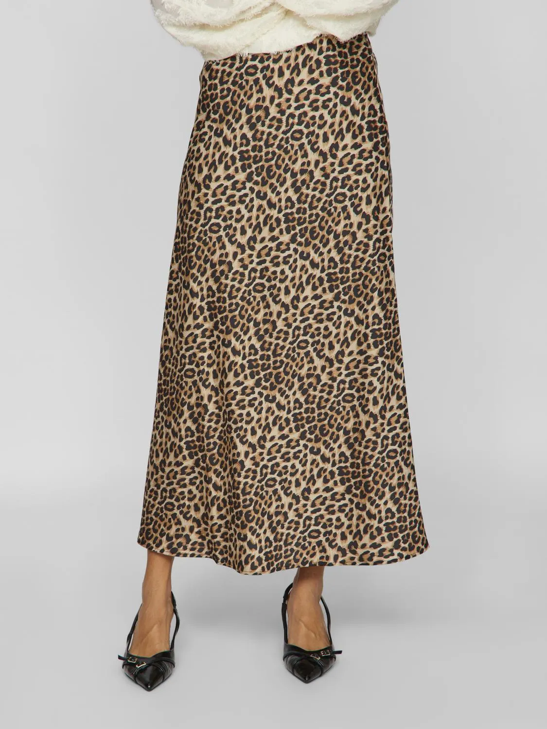 VIELLETTE Midi Skirt - Caramel Café
