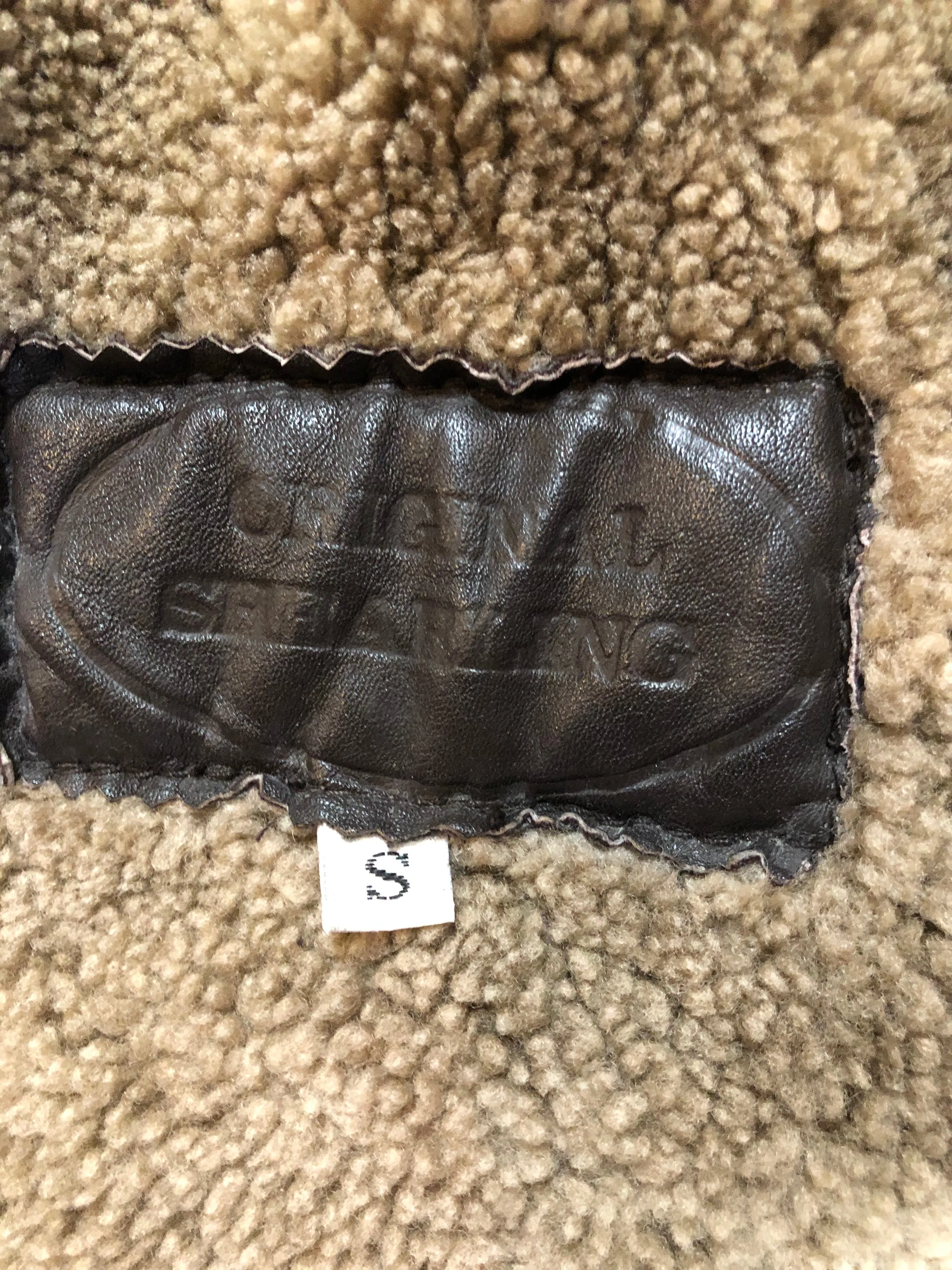 Vintage Positano Pelle Brown Shearling Coat
