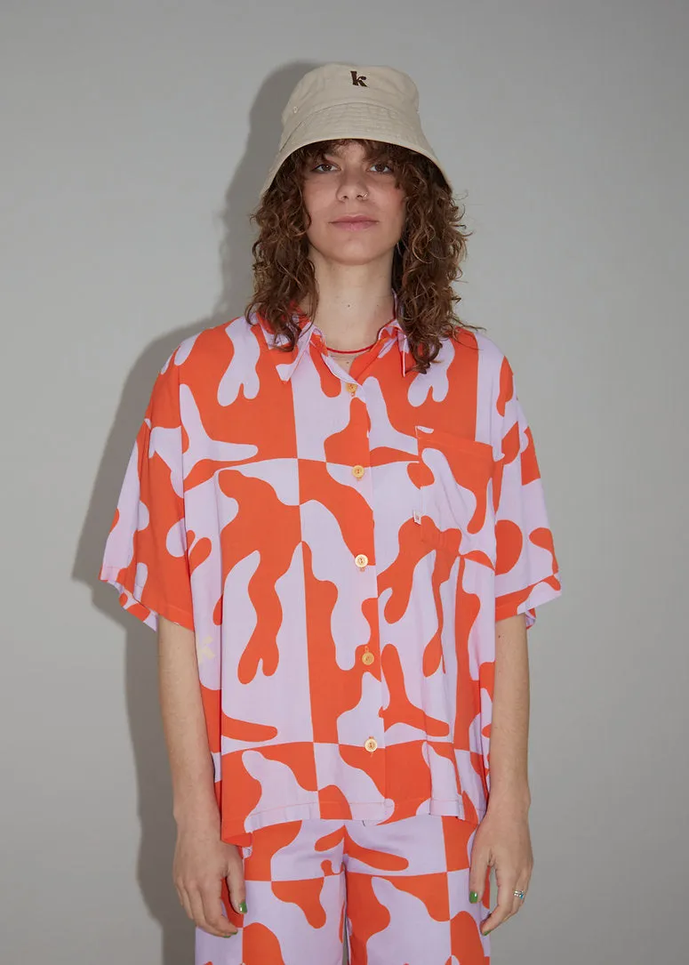 viscose shirt - coral
