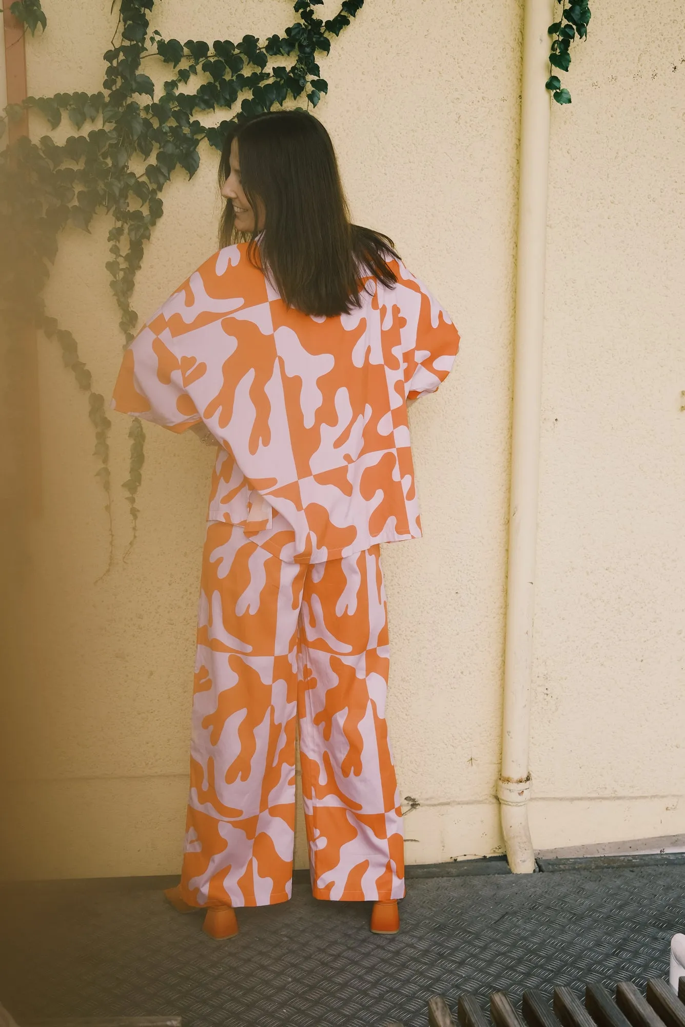 viscose shirt - coral