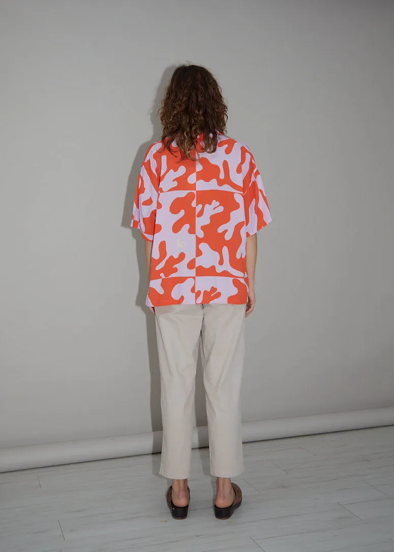 viscose shirt - coral
