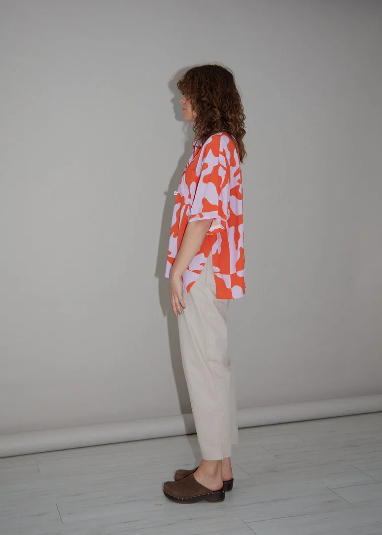 viscose shirt - coral