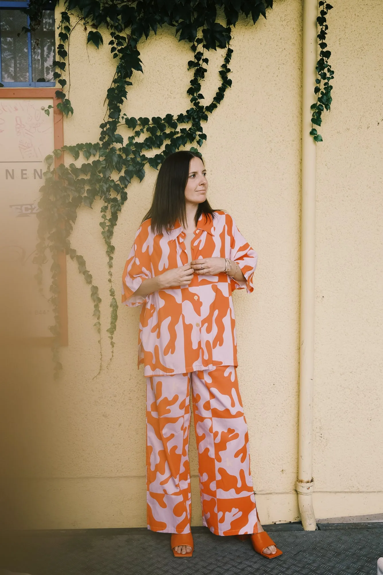 viscose shirt - coral