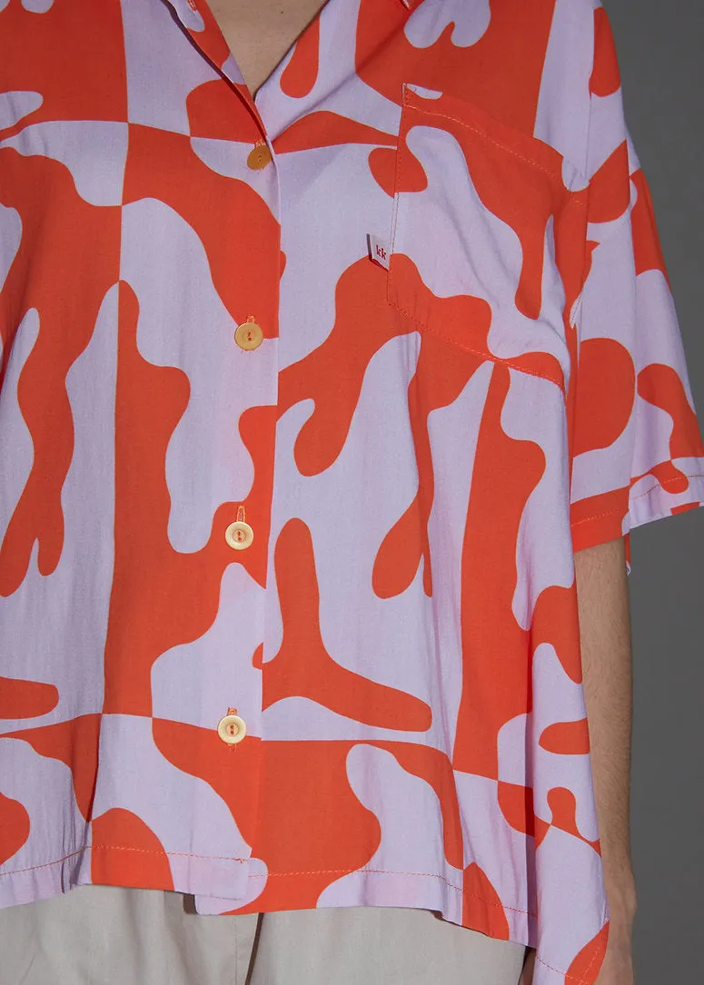viscose shirt - coral
