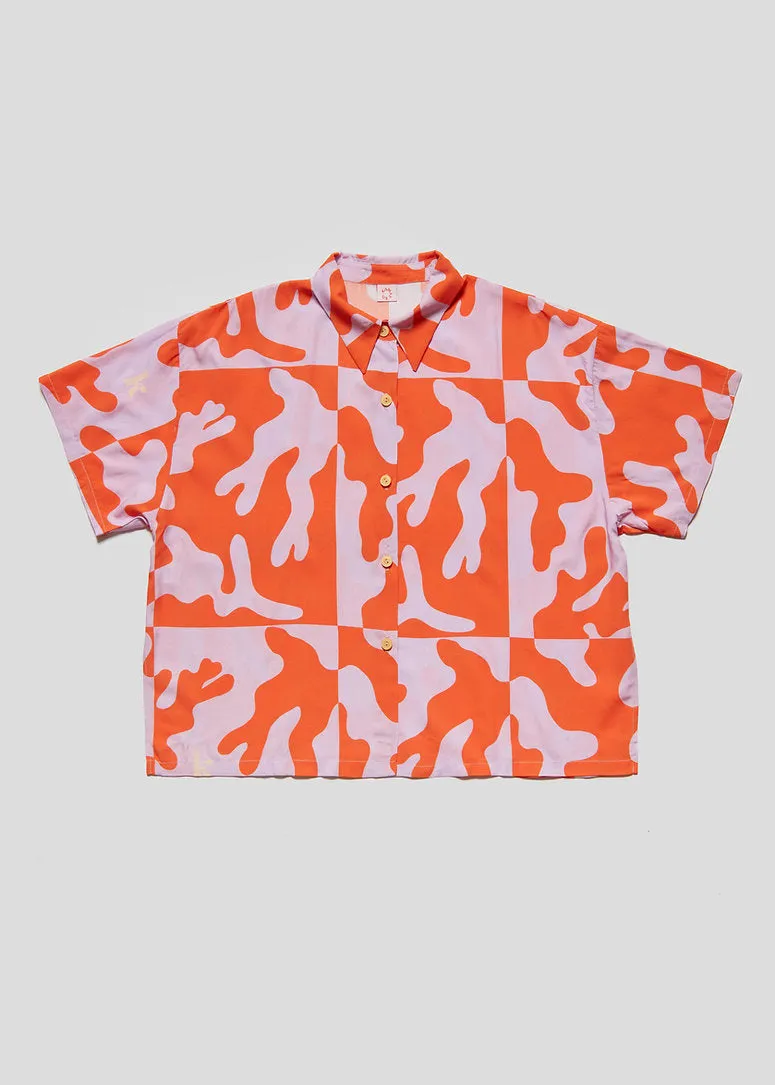 viscose shirt - coral