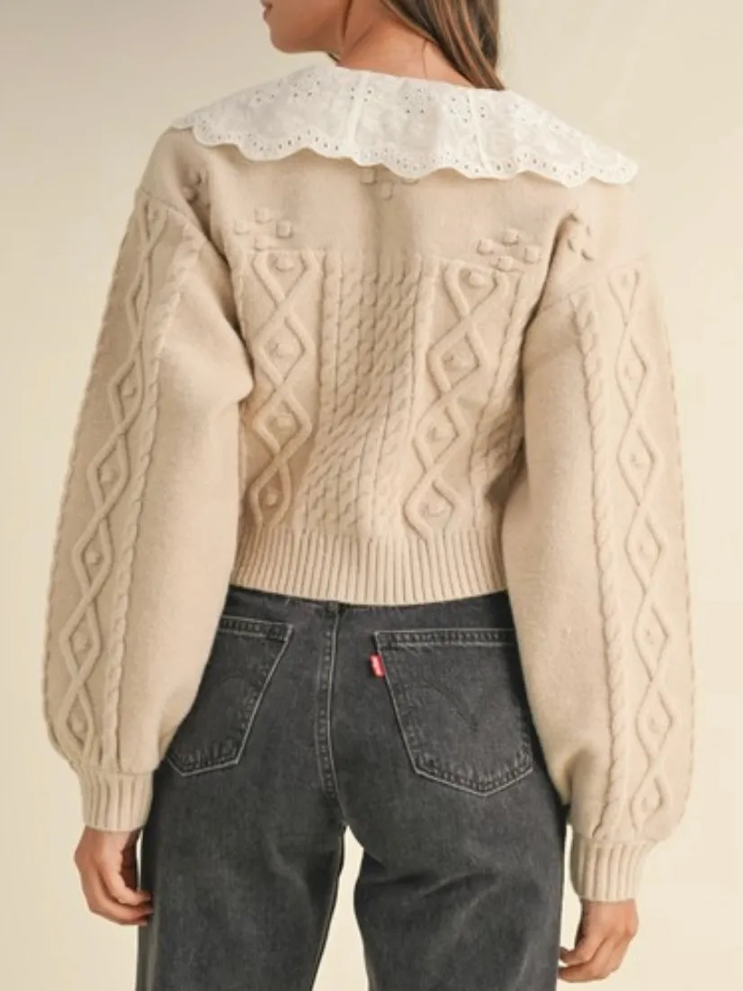 White big neck, solid colors knitted sweater