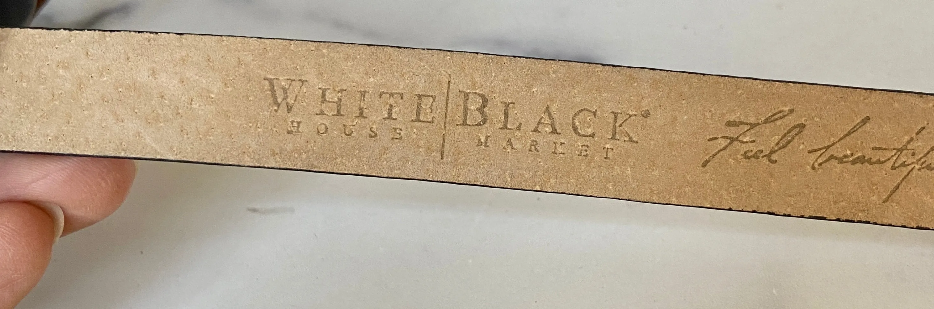White House Black Market Adjustable black/silver belt