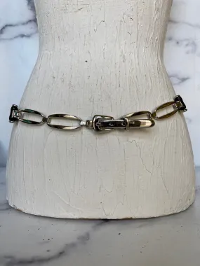 White House Black Market Adjustable black/silver belt