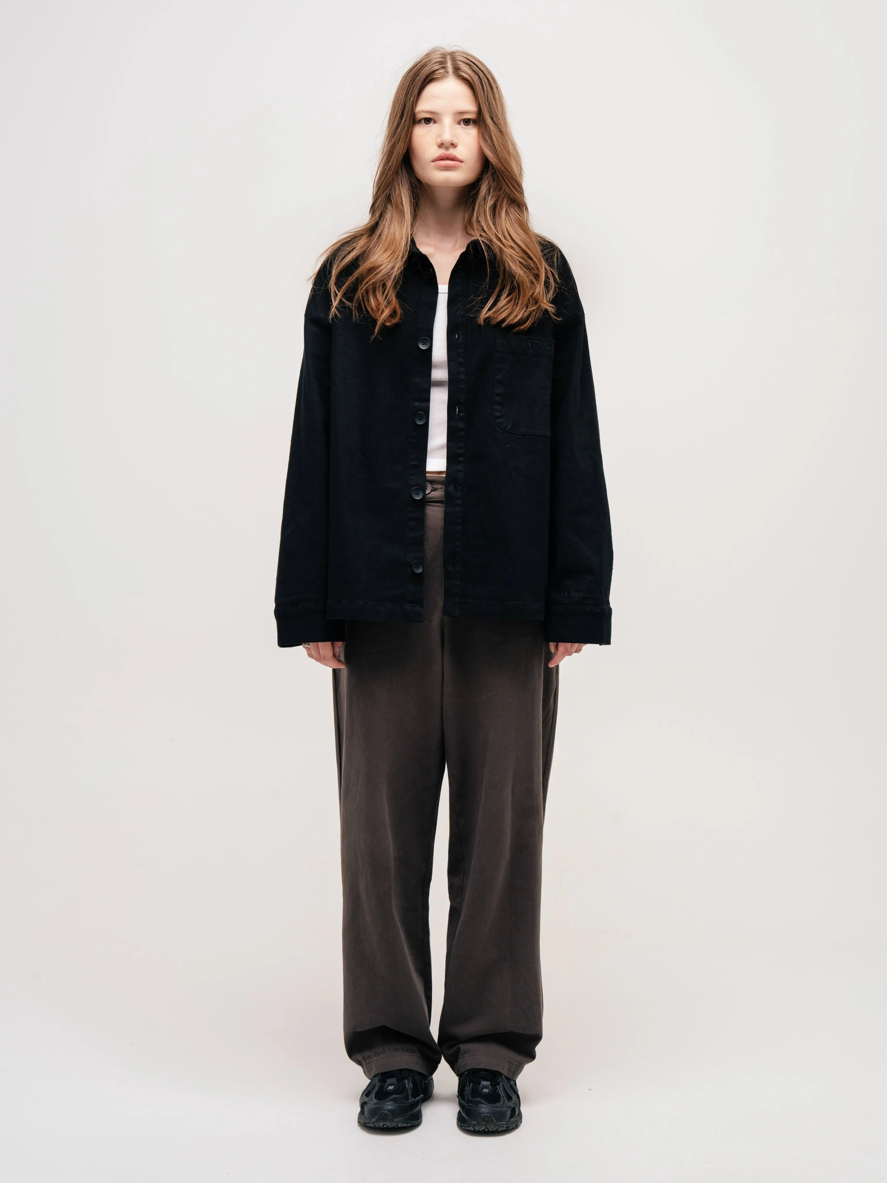 WIDE LEG TROUSERS DARK GREY
