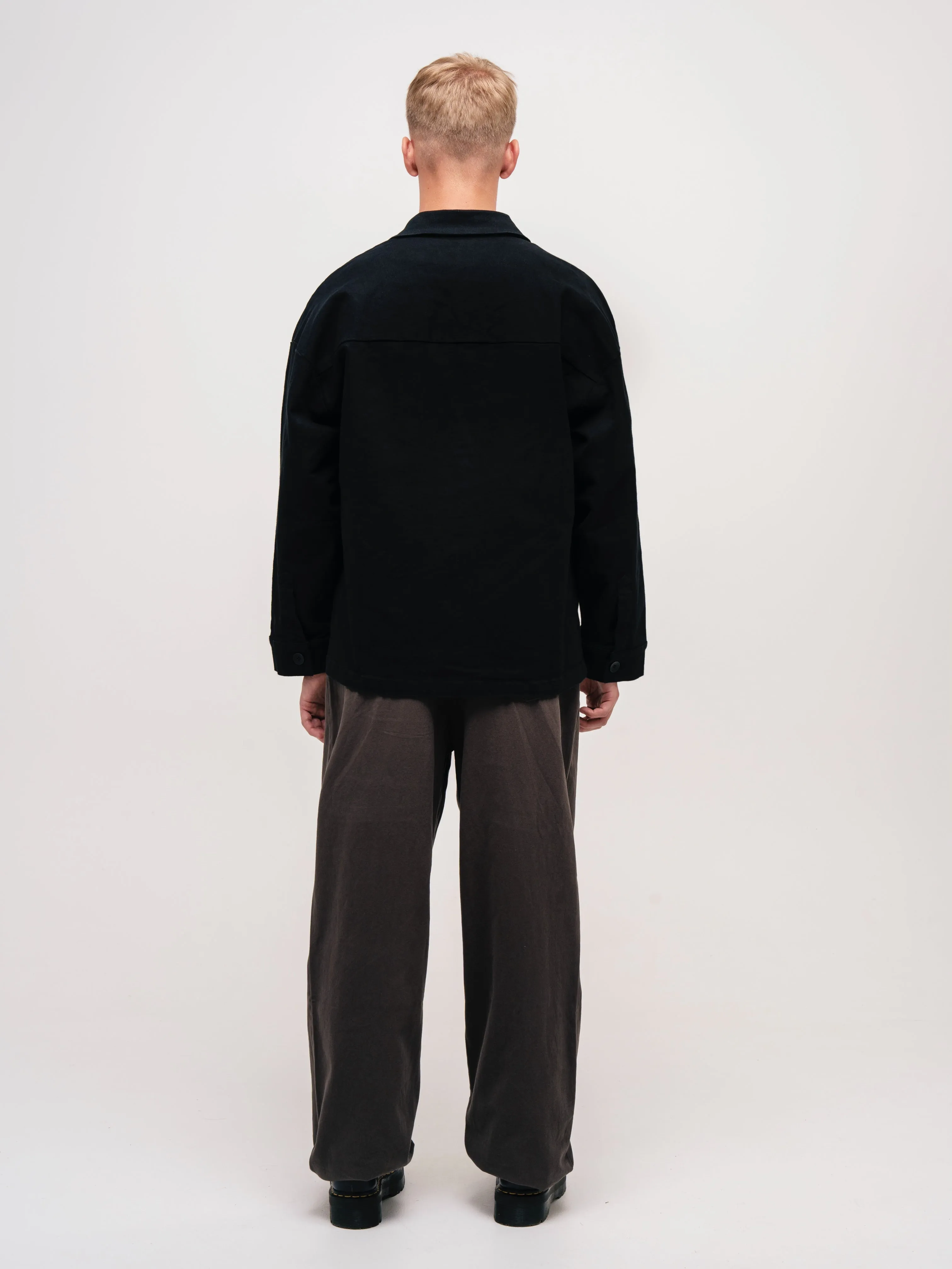 WIDE LEG TROUSERS DARK GREY