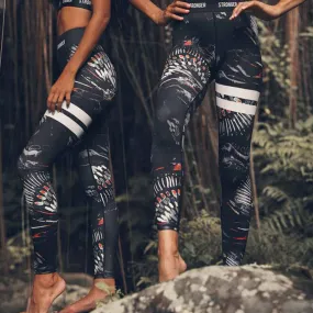 Wjczt New Tribal totem Printed Women Leggings For Fitness High Waist Printed Long Pants Women Hip Push UP Tights Women Gym Clothing