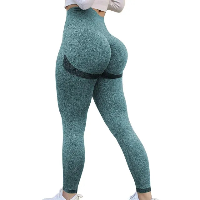 Wjczt Yoga Pants Scrunch Butt Lifting Workout Leggings Sport Tights Women Seamless Booty Legging Gym Sportswear Fitness Clothing